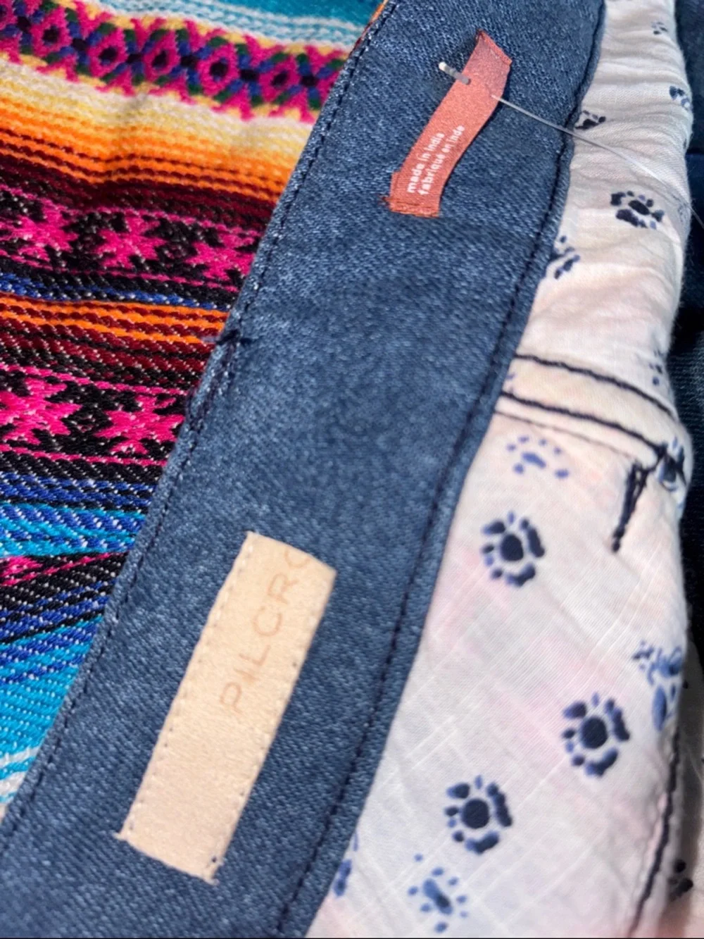 Anthropologie Multicolor Striped Festival Jean Shorts - Picture 11 of 11